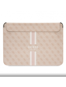 Guess PU 4G Printed Stripes Datorfodral 13/14" Rosa