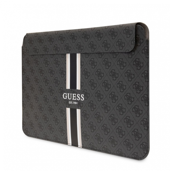 Guess PU 4G Printed Stripes Datorfodral 13/14" Svart