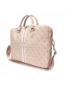 Guess PU 4G Printed Stripes datorväska 15/16" Rosa