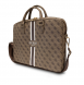 Guess PU 4G Printed Stripes datorväska 15/16" Brun