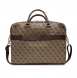 Guess PU 4G Printed Stripes datorväska 15/16" Brun
