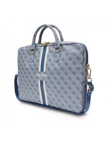 Guess PU 4G Printed Stripes datorväska 15/16" Blå