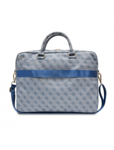 Guess PU 4G Printed Stripes datorväska 15/16" Blå