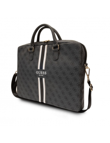 Guess PU 4G Printed Stripes datorväska 15/16" Svart