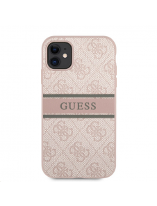 Guess PU 4G Printed Stripe Fodral till iPhone 11 Rosa