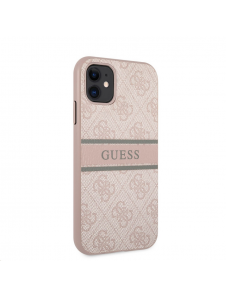 Guess PU 4G Printed Stripe Fodral till iPhone 11 Rosa