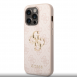 Guess PU 4G metalllogofodral för iPhone 14 Pro Pink