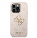 Guess PU 4G metalllogofodral för iPhone 14 Pro Pink