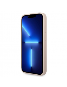 Guess PU 4G metalllogofodral för iPhone 14 Pro Pink