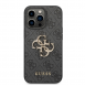 Guess PU 4G metalllogofodral för iPhone 14 Pro Grå