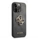 Guess PU 4G metalllogofodral för iPhone 14 Pro Grå