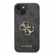 Guess PU 4G metalllogofodral för iPhone 14 Plus Grå