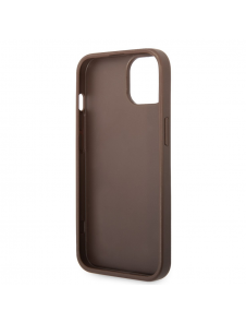 Guess PU 4G metalllogofodral för iPhone 14 Brun