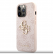 Guess PU 4G metalllogofodral för iPhone 13 Pro Pink