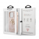 Guess PU 4G metalllogofodral för iPhone 13 Pro Pink