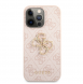 Guess PU 4G metalllogofodral för iPhone 13 Pro Max Rosa