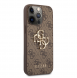 Guess PU 4G metalllogofodral för iPhone 13 Pro Max Brun