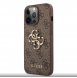 Guess PU 4G metalllogofodral för iPhone 13 Pro Brown
