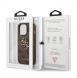 Guess PU 4G metalllogofodral för iPhone 13 Pro Brown
