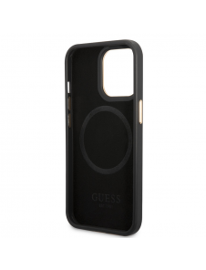 Guess PU 4G MagSafe-kompatibelt fodral för iPhone 14 Pro Max Svart