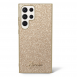 Guess PC/TPU Glitter Flakes metalllogofodral till Samsung Galaxy S23 Ultra Gold