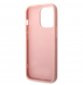 Guess PC/TPU Glitter Flakes metalllogofodral för iPhone 14 Pro Pink