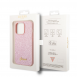 Guess PC/TPU Glitter Flakes metalllogofodral för iPhone 14 Pro Pink
