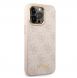 Guess PC/TPU 4G Metal Camera Outline Case för iPhone 14 Pro Pink