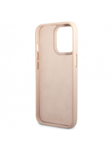 Guess PC/TPU 4G Metal Camera Outline Case för iPhone 14 Pro Pink