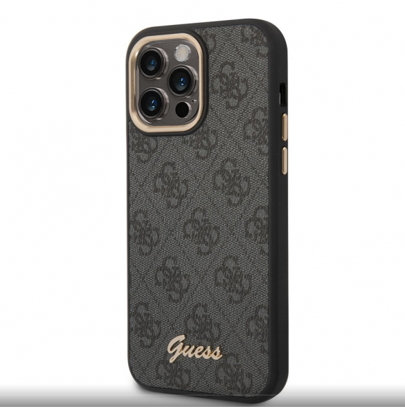 Guess PC/TPU 4G Metal Camera Outline Fodral för iPhone 14 Pro Max Svart