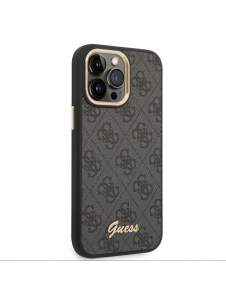 Guess PC/TPU 4G Metal Camera Outline Fodral för iPhone 14 Pro Max Svart