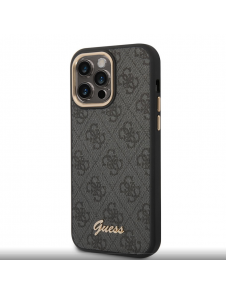 Guess PC/TPU 4G Metal Camera Outline Fodral för iPhone 14 Pro Svart