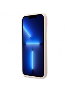 Guess PC/TPU 4G Metal Camera Outline Case för iPhone 14 Rosa
