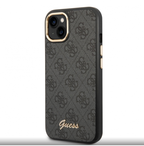 Guess PC/TPU 4G Metal Camera Outline Fodral för iPhone 14 Svart