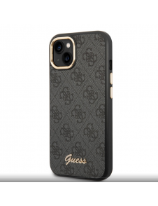 Guess PC/TPU 4G Metal Camera Outline Fodral för iPhone 14 Svart