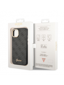 Guess PC/TPU 4G Metal Camera Outline Fodral för iPhone 14 Svart