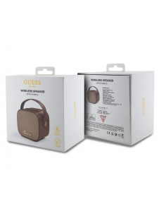 Guess Mini Bluetooth-högtalare PU 4G-rem Brun (skadat paket)