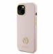 Guess Liquid Silicone 4G Strass Metal Logotypfodral till iPhone 15 Rosa