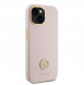 Guess Liquid Silicone 4G Strass Metal Logotypfodral till iPhone 15 Rosa