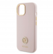 Guess Liquid Silicone 4G Strass Metal Logotypfodral till iPhone 15 Rosa