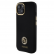 Guess Liquid Silicone 4G Strass Metal Logotypfodral till iPhone 15 Svart