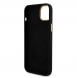 Guess Liquid Silicone 4G Strass Metal Logotypfodral till iPhone 15 Svart