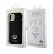 Guess Liquid Silicone 4G Strass Metal Logotypfodral till iPhone 15 Svart