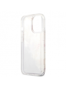 Guess Liquid Glitter Flower Fodral till iPhone 13 Pro Purple