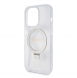 Guess IML Ring Stand Glitter MagSafe Fodral för iPhone 15 Pro Transparent
