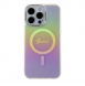 Guess IML Iridescent Script MagSafe Fodral för iPhone 15 Pro Pink
