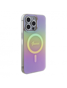 Guess IML Iridescent Script MagSafe Fodral för iPhone 15 Pro Pink