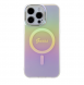 Guess IML Iridescent Script MagSafe Fodral för iPhone 15 Pro Max Rosa