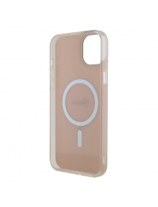 Guess IML Iridescent Script MagSafe Fodral för iPhone 15 Rosa