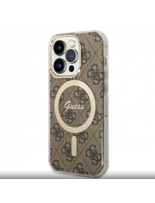 Guess IML 4G MagSafe Fodral för iPhone 15 Pro Brown